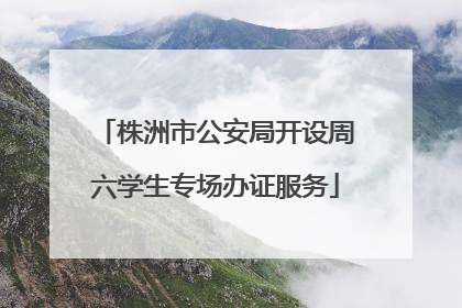 株洲市公安局开设周六学生专场办证服务