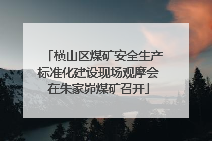 横山区煤矿安全生产标准化建设现场观摩会在朱家峁煤矿召开