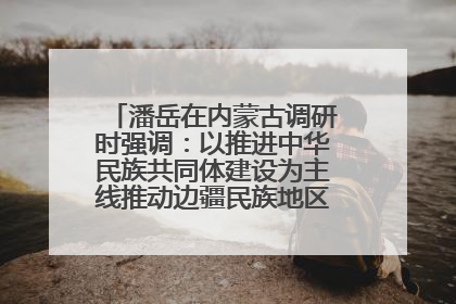 潘岳在内蒙古调研时强调：以推进中华民族共同体建设为主线推动边疆民族地区高质量发展