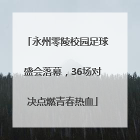 永州零陵校园足球盛会落幕，36场对决点燃青春热血