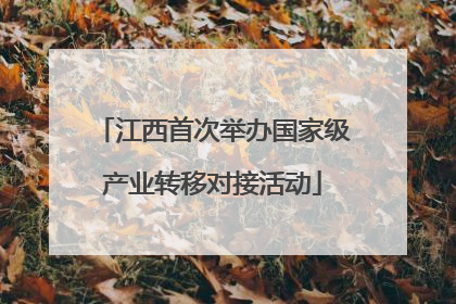 江西首次举办国家级产业转移对接活动