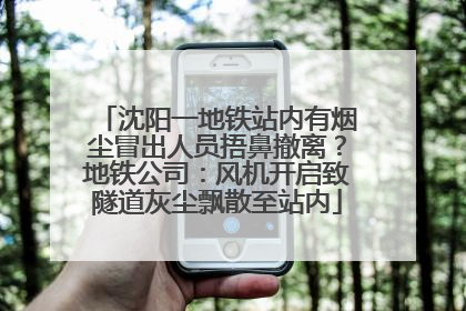 沈阳一地铁站内有烟尘冒出人员捂鼻撤离？地铁公司：风机开启致隧道灰尘飘散至站内