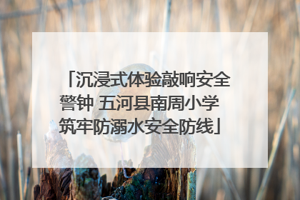 沉浸式体验敲响安全警钟 五河县南周小学筑牢防溺水安全防线