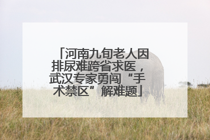 河南九旬老人因排尿难跨省求医，武汉专家勇闯“手术禁区”解难题