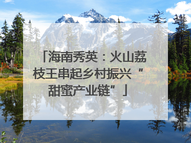 海南秀英：火山荔枝王串起乡村振兴“甜蜜产业链”