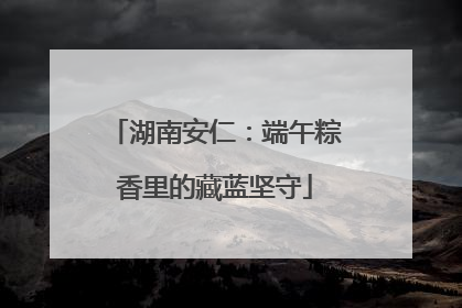 湖南安仁：端午粽香里的藏蓝坚守