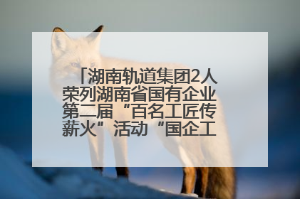 湖南轨道集团2人荣列湖南省国有企业第二届“百名工匠传薪火”活动“国企工匠”人才宣传名单