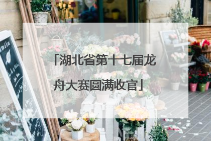 湖北省第十七届龙舟大赛圆满收官