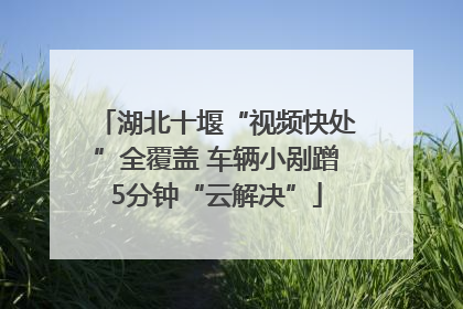 湖北十堰“视频快处”全覆盖 车辆小剐蹭5分钟“云解决”