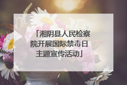 湘阴县人民检察院开展国际禁毒日主题宣传活动