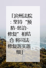 滨州法院：坚持“预防-惩治-修复”相结合 将司法修复落实落细