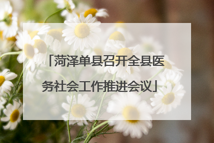 菏泽单县召开全县医务社会工作推进会议