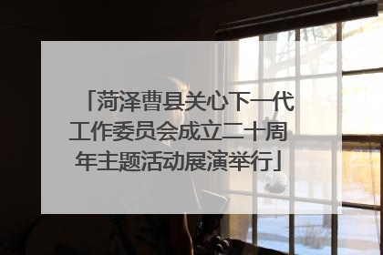 菏泽曹县关心下一代工作委员会成立二十周年主题活动展演举行
