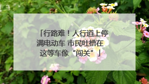 行路难！人行道上停满电动车 市民吐槽在这等车像“闯关”