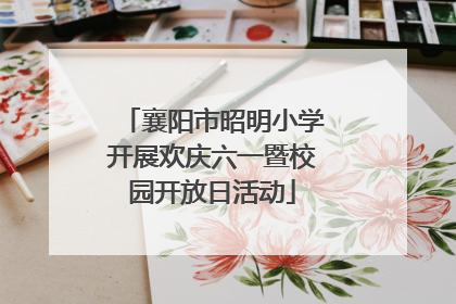 襄阳市昭明小学开展欢庆六一暨校园开放日活动