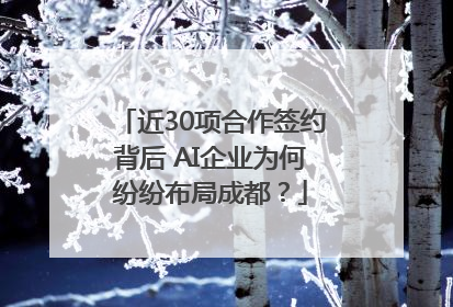 近30项合作签约背后 AI企业为何纷纷布局成都？