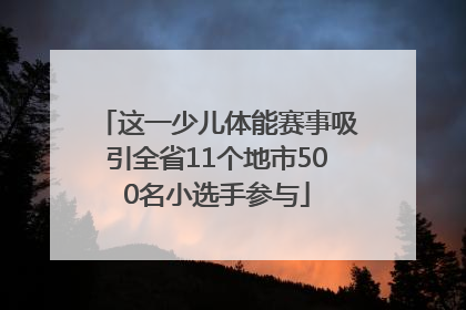 这一少儿体能赛事吸引全省11个地市500名小选手参与