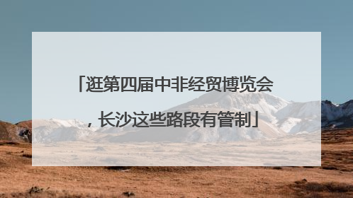 逛第四届中非经贸博览会，长沙这些路段有管制