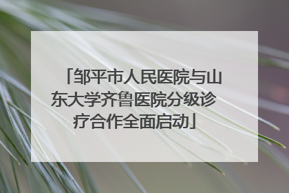 邹平市人民医院与山东大学齐鲁医院分级诊疗合作全面启动