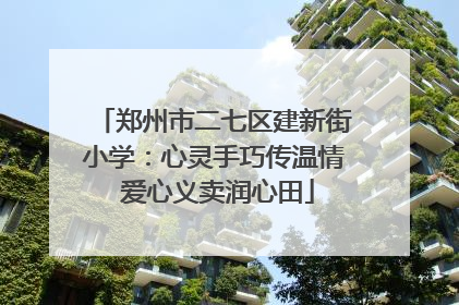 郑州市二七区建新街小学：心灵手巧传温情 爱心义卖润心田