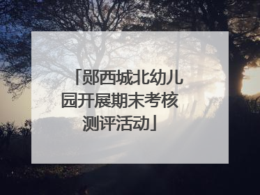 郧西城北幼儿园开展期末考核测评活动