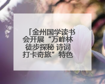 金州国学读书会开展“万峰林徒步探秘 诗词打卡奇旅”特色活动