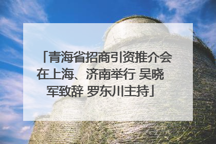青海省招商引资推介会在上海、济南举行 吴晓军致辞 罗东川主持