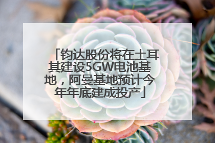 钧达股份将在土耳其建设5GW电池基地，阿曼基地预计今年年底建成投产
