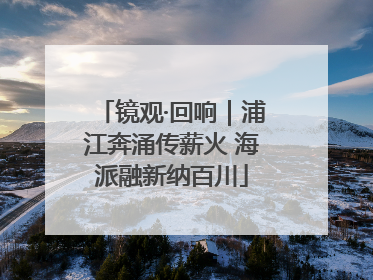 镜观·回响｜浦江奔涌传薪火 海派融新纳百川