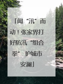 闻“汛”而动！张家界打好防汛“组合拳” 护城市安澜