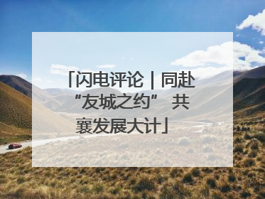 闪电评论｜同赴“友城之约” 共襄发展大计