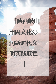陕西岐山用周文化浸润新时代文明实践底色