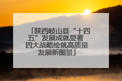 陕西岐山县“十四五”发展成就显著 四大战略绘就高质量发展新图景