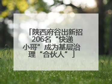 陕西府谷出新招 206名“快递小哥”成为基层治理“合伙人”