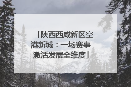 陕西西咸新区空港新城：一场赛事激活发展全维度