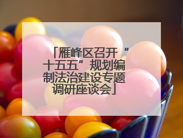 雁峰区召开“十五五”规划编制法治建设专题调研座谈会