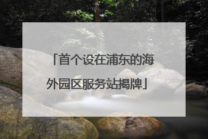 首个设在浦东的海外园区服务站揭牌