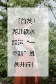 首发！湖北铁水联运“一单制”班列开行