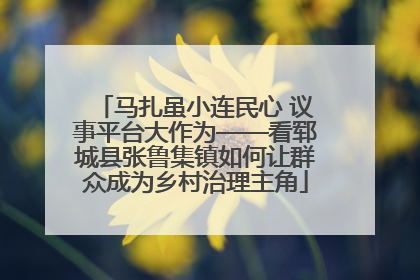马扎虽小连民心 议事平台大作为——看郓城县张鲁集镇如何让群众成为乡村治理主角