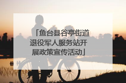 鱼台县谷亭街道退役军人服务站开展政策宣传活动