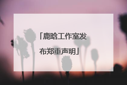 鹿晗工作室发布郑重声明