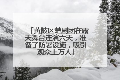 黄陂区楚剧团在露天舞台连演六天，准备了防暑设施，吸引观众上万人