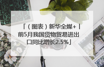 （图表）新华全媒+丨前5月我国货物贸易进出口同比增长2.5%