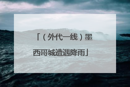 （外代一线）墨西哥城遭遇降雨