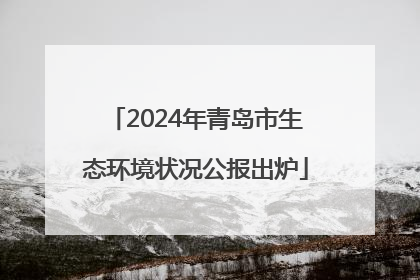 2024年青岛市生态环境状况公报出炉