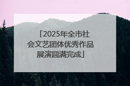 2025年全市社会文艺团体优秀作品展演圆满完成
