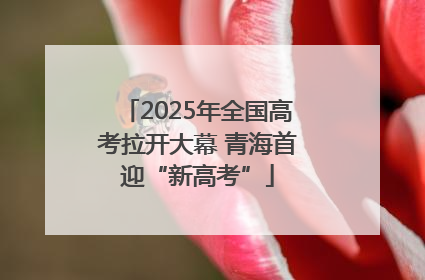 2025年全国高考拉开大幕 青海首迎“新高考”