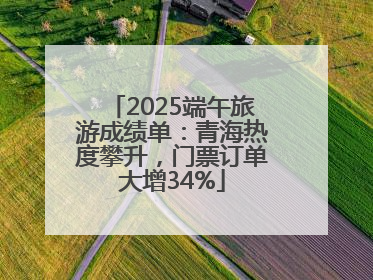 2025端午旅游成绩单：青海热度攀升，门票订单大增34%