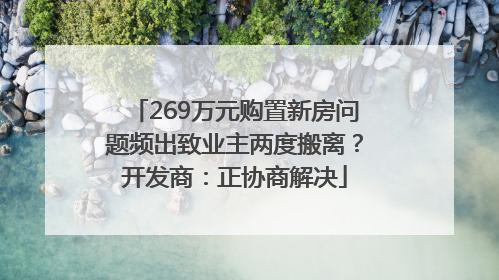 269万元购置新房问题频出致业主两度搬离？开发商：正协商解决