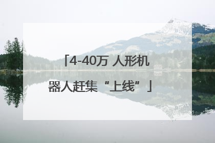 4-40万 人形机器人赶集“上线”
